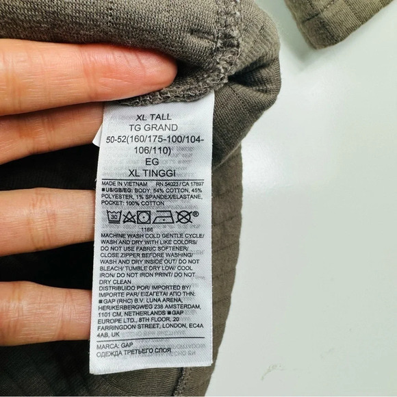 Gap Brown Jacquard Full-Zip Jacket Size XL Tall - Picture 9 of 11